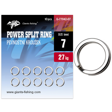 Giants fishing Pevnostní kroužek Power Split Ring 10ks|vel.8mm (39kg)