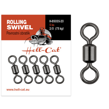 Hell-Cat Pevnostní obratlík Power Rolling Swivel 5ks