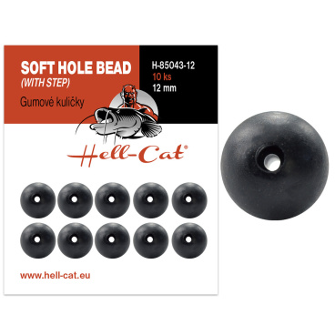 Hell-Cat Gumové kuličky Soft Hole Bead (with step) 10ks