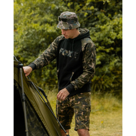 FOX - Mikina Black Camo Raglan hoodie, vel. XXXL - VÝPRODEJ