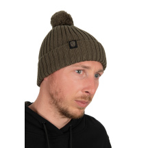 FOX - Čepice Merino Bobble - Olive - VÝPRODEJ