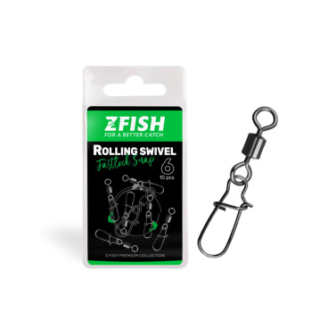 ZFISH - Obratlík s Karabinou Rolling Swivel & Fastlock Snap