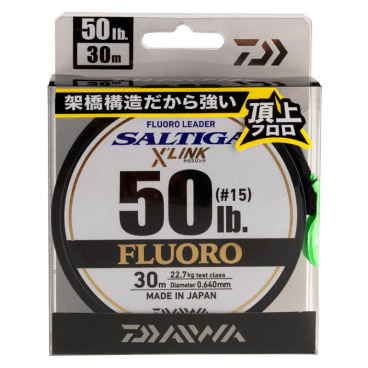 DAIWA - Saltiga X'Link Fluorocarbon Leader 30m 0,47mm 13,6kg