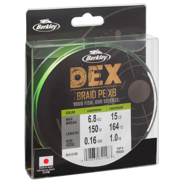 Berkley - Šňůra DEX x8 PE Chartreuse - 0,04mm / 4,1kg / 150m - VÝPRODEJ