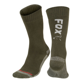 FOX - Ponožky Black/orange thermolite long socks