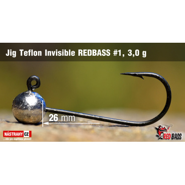 Red Bass - Jig koule Teflon invisible 1 - 3g - VÝPRODEJ