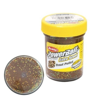 Berkley - Pstruhové těsto PowerBait Extra Scent glitter 50g - Trout pellet