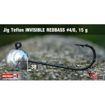 Red Bass - Jig koule Teflon invisible 4/0 - 15g - VÝPRODEJ