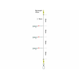 Kinetic - Návazec Sabiki Tio rig 115cm 0,70mm vel.2/0